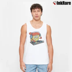 Men’s Spongebob DJ Classic Tank Top in white | Breathable, Active-Friendly Design