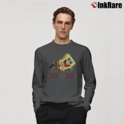 Men’s Spongebob Inspired By Gucci Parody Funny Long-Sleeve Shirt in charcoal | Sleek, Lightweight, Year-Round Wear