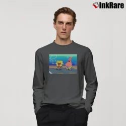 Men’s Spongebob Long-Sleeve Shirt in charcoal | Sleek, Lightweight, Year-Round Wear