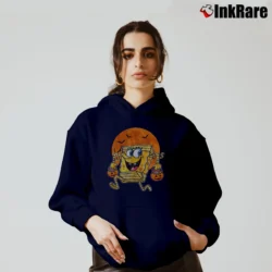 Women’s Spongebob Mummy Pumpkin Halloween Cozy Hoodie in navy | Warm, Structured, Stylish