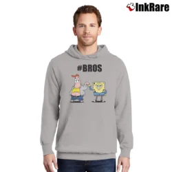 Men’s Spongebob Patrick Bros Fist Bump Distressed For Men Pullover Hoodie in sport grey | Cozy, Durable, Modern Fit