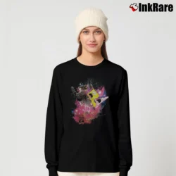 Women’s Spongebob Patrick Riding A Kitty Cat Graphic Long-Sleeve Top in black | Sleek, Versatile, All-Season