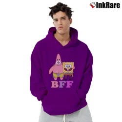 Men’s Spongebob Patrick Star BFF Funny Face Pullover Hoodie in purple | Cozy, Durable, Modern Fit