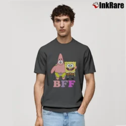 Men’s Spongebob Patrick Star BFF Funny Face Classic T-Shirt in charcoal | Soft, Breathable Everyday Wear