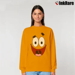 Women’s Spongebob Patrick Star Face Classic Relaxed Sweatshirt in orange | Soft, Laid-Back Vibe