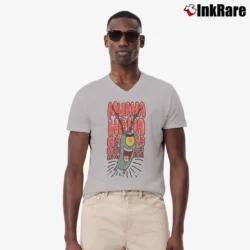 Men’s Spongebob Plankton Muahaha Classic V-Neck Tee in sport grey | Sharp, Breathable, Everyday Staple