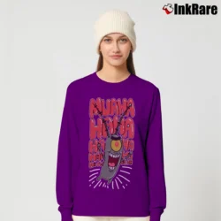 Women’s Spongebob Plankton Muahaha Long-Sleeve Top in purple | Sleek, Versatile, All-Season