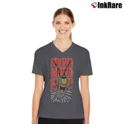Women’s Spongebob Plankton Muahaha V-Neck Tee in charcoal | Chic Neckline, Soft Texture