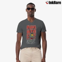 Men’s Spongebob Plankton Muahaha V-Neck Tee in charcoal | Sharp, Breathable, Everyday Staple