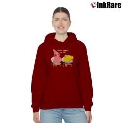 Women’s Spongebob Squarepants 25th Birthday Funny Meme Cozy Hoodie in maroon | Warm, Structured, Stylish