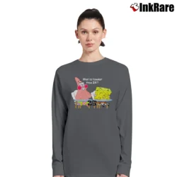 Women’s Spongebob Squarepants 25th Birthday Funny Meme Long-Sleeve Top in charcoal | Sleek, Versatile, All-Season