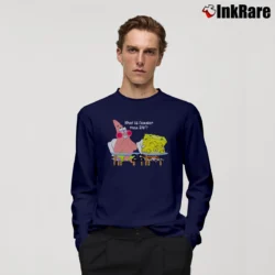Men’s Spongebob Squarepants 25th Birthday Funny Meme Long-Sleeve Shirt in navy | Sleek, Lightweight, Year-Round Wear