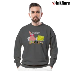 Men’s Spongebob Squarepants 25th Birthday Funny Meme Crewneck Sweatshirt in charcoal | Cozy Fabric, Clean Style