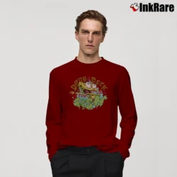 Men’s Spongebob Squarepants Drop On The Deck And Flop Long-Sleeve Shirt in maroon | Sleek, Lightweight, Year-Round Wear