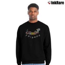 Men’s Spongebob Squarepants Friends Funny Patrick Star Crewneck Sweatshirt in black | Cozy Fabric, Clean Style
