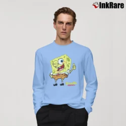 Men’s Spongebob Squarepants Nickelodeon Long-Sleeve Shirt in light blue | Sleek, Lightweight, Year-Round Wear