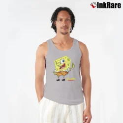 Men’s Spongebob Squarepants Nickelodeon Tank Top in sport grey | Breathable, Active-Friendly Design