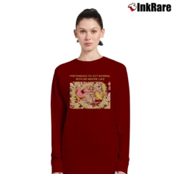 Women’s Spongebob Squarepants Patrick Bestie Grey Long-Sleeve Top in maroon | Sleek, Versatile, All-Season