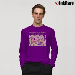 Men’s Spongebob Squarepants Patrick Bestie Grey Long-Sleeve Shirt in purple | Sleek, Lightweight, Year-Round Wear