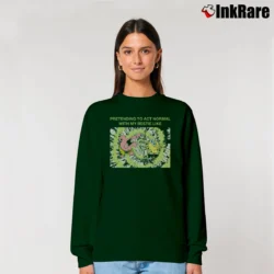 Women’s Spongebob Squarepants Patrick Bestie Grey Relaxed Sweatshirt in forest green | Soft, Laid-Back Vibe