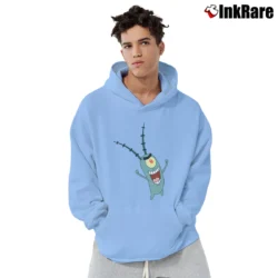 Men’s Spongebob Squarepants Plankton Pullover Hoodie in light blue | Cozy, Durable, Modern Fit