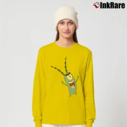Women’s Spongebob Squarepants Plankton Long-Sleeve Top in yellow | Sleek, Versatile, All-Season