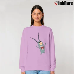 Women’s Spongebob Squarepants Plankton Relaxed Sweatshirt in light pink | Soft, Laid-Back Vibe