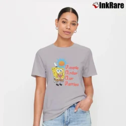 Women’s Spongebob Squarepants POOP Signature T-Shirt in sport grey | Soft, Flattering Fit