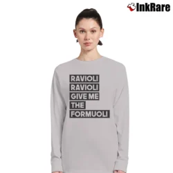 Women’s Spongebob Squarepants Ravioli Give Me The Formuoli Long-Sleeve Top in sport grey | Sleek, Versatile, All-Season