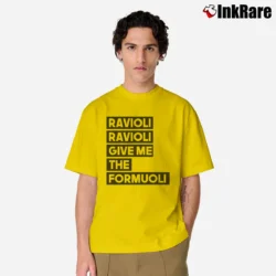 Men’s Spongebob Squarepants Ravioli Give Me The Formuoli Classic T-Shirt in yellow | Soft, Breathable Everyday Wear
