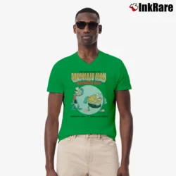 Men’s Spongebob Squarepants The Adventures Of Mermaid Man And Barnacle Boy V-Neck Tee in irish green | Sharp, Breathable, Everyday Staple