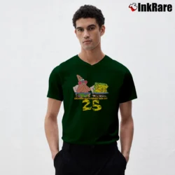 Men’s Spongebob Squarepants You Know Whats Funnier Than 24 25 V-Neck Tee in forest green | Sharp, Breathable, Everyday Staple