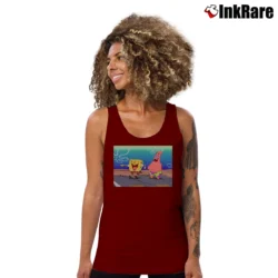 Women’s Spongebob Tank Top in maroon | Lightweight, Movement-Friendly