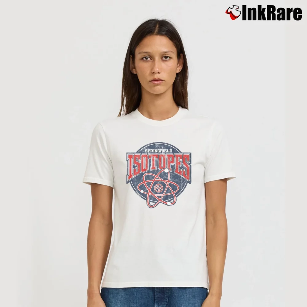 Women’s Springfield Isotopes Simpsons Signature T-Shirt in white | Soft, Flattering Fit