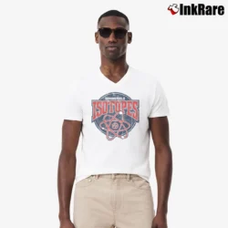 Men’s Springfield Isotopes Simpsons V-Neck Tee in white | Sharp, Breathable, Everyday Staple