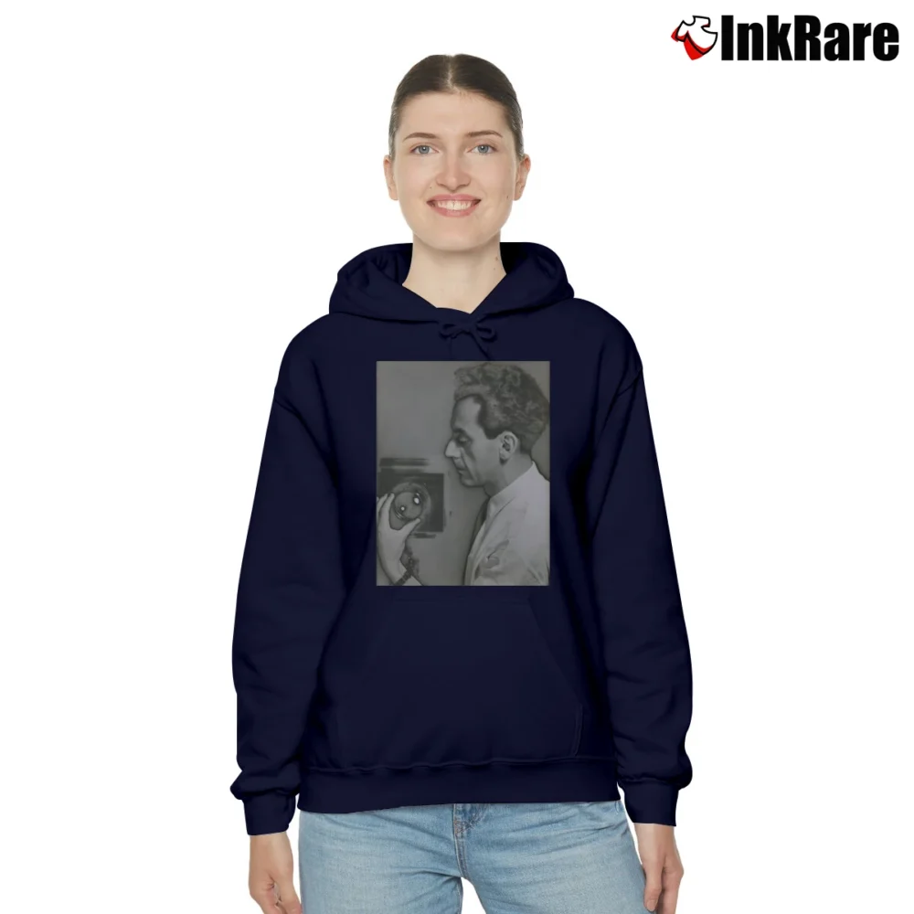 Women’s Sprz Ny Man Ray Graphic Cozy Hoodie in navy | Warm, Structured, Stylish