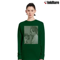 Women’s Sprz Ny Man Ray Graphic Long-Sleeve Top in forest green | Sleek, Versatile, All-Season