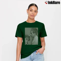Women’s Sprz Ny Man Ray Graphic Signature T-Shirt in forest green | Soft, Flattering Fit