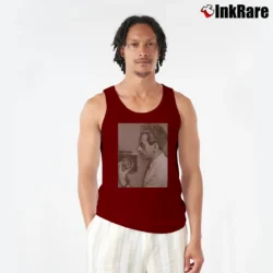 Men’s Sprz Ny Man Ray Graphic Tank Top in maroon | Breathable, Active-Friendly Design