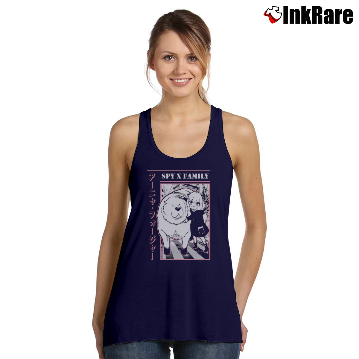Women’s Spy X Family Anya And Bond Tank Top in navy | Lightweight, Movement-Friendly