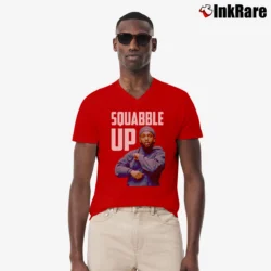 Men’s Squabble Up Kendrick Lamar V-Neck Tee in red | Sharp, Breathable, Everyday Staple