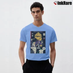 Men’s Square Hammer Ghost Classic Tour V-Neck Tee in light blue | Sharp, Breathable, Everyday Staple