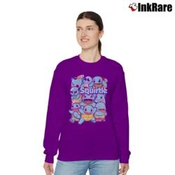 Women’s Squirtle Pokemon Custom Retro Style Relaxed Sweatshirt in purple | Soft, Laid-Back Vibe