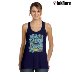 Women’s Squirtle Pokemon Custom Retro Style Tank Top in navy | Lightweight, Movement-Friendly