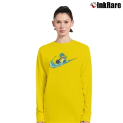 Women’s Squirtle Pokemon Inspired Graphic Long-Sleeve Top in yellow | Sleek, Versatile, All-Season