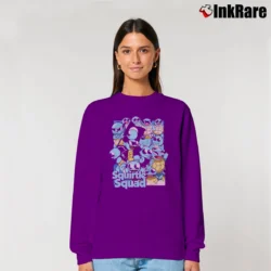 Women’s Squirtle Squad Pokemon Custom Retro Style Relaxed Sweatshirt in purple | Soft, Laid-Back Vibe