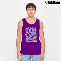 Men’s Squirtle Squad Pokemon Custom Retro Style Tank Top in purple | Breathable, Active-Friendly Design