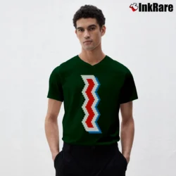 Men’s St Ides Malt Liquor 8 Bit Retro V-Neck Tee in forest green | Sharp, Breathable, Everyday Staple
