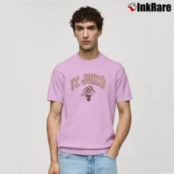 Men’s St John's Red Storm University Mascot 80s Classic Classic T-Shirt in light pink | Soft, Breathable Everyday Wear
