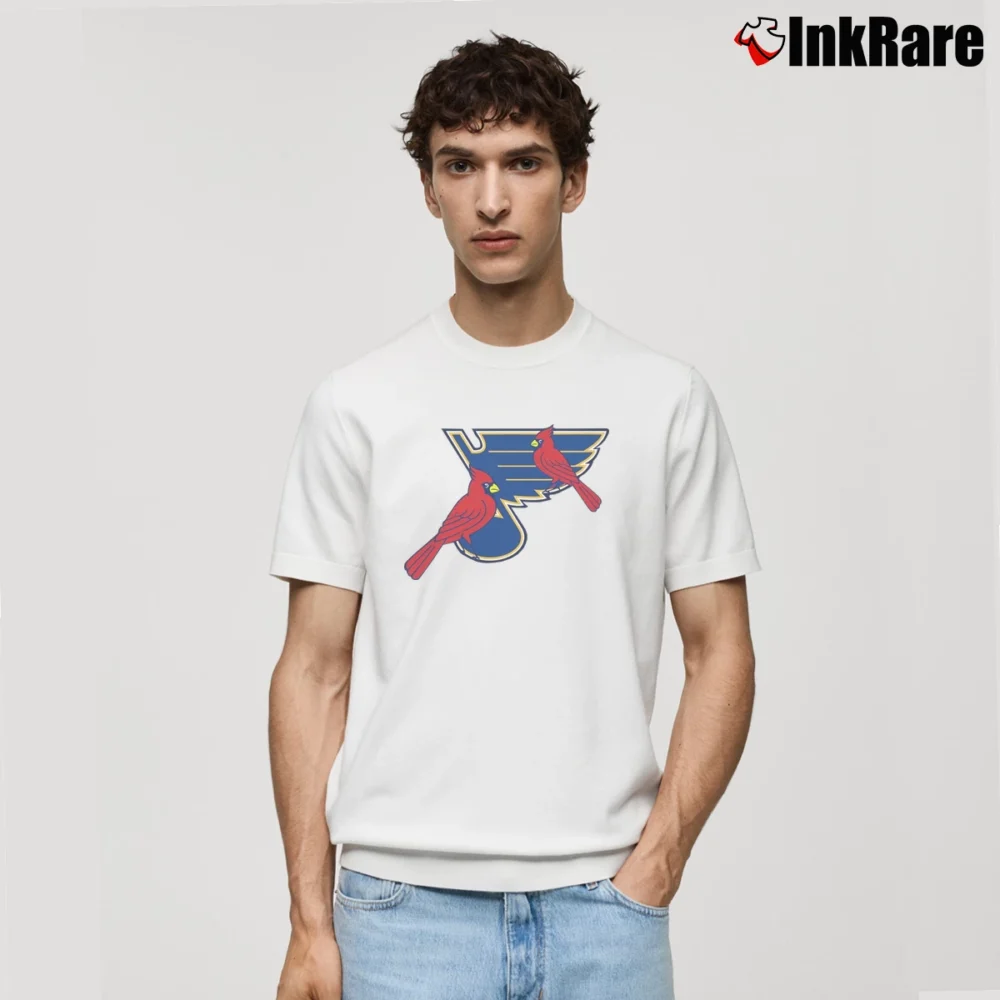 Men’s St Louis Cardinals Blues Mashup Classic T-Shirt in white | Soft, Breathable Everyday Wear